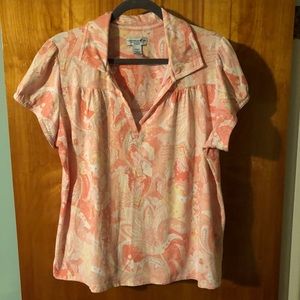 Caribbean Joe Woman v-neck top with collar